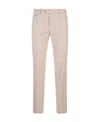 Shop Hugo Boss Mid-rise Straight-leg Trousers In Nude