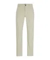 Hugo Boss Mid-rise Stretch-cotton Chinos In Nude