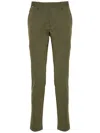 Hugo Boss Mid-rise Tapered Chinos In Green