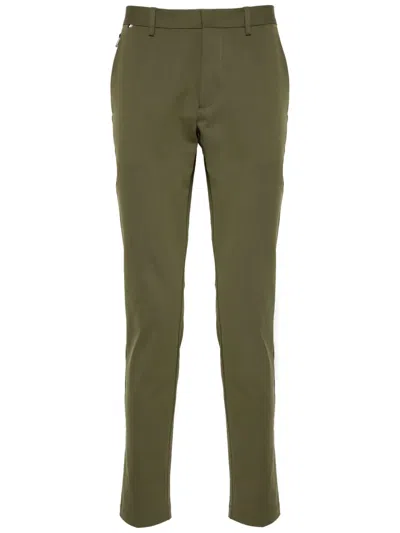 Hugo Boss Mid-rise Tapered Chinos In Green