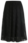 Hugo Boss Midi Skirt In Patterned Tulle In Black