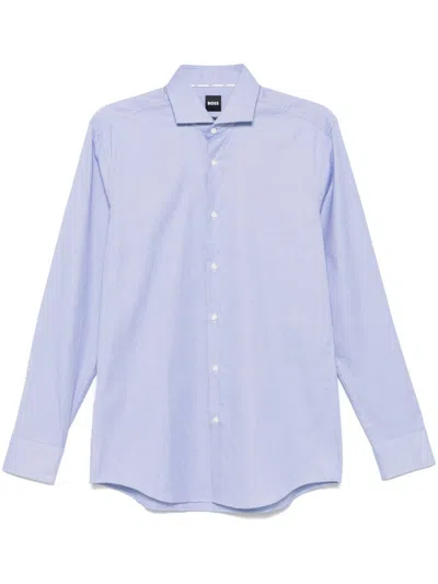 Hugo Boss Mini-check Shirt In Blau