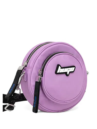 Hugo Boss Mini Logo-plaque Crossbody Bag In Purple