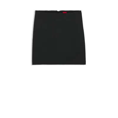Hugo Boss Mini Skirt In Bouclé Fabric In Black