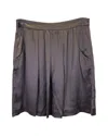 Hugo Boss Mini Skirt In Grey Silk In Grey
