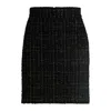 Hugo Boss Mini Skirt In Sparkle-effect Tweed In Black