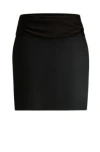 Hugo Boss Mini Skirt With Shiny Waistband In Black