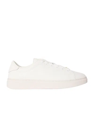 Hugo Boss Minimal Lowtop Laceup Sneaker In White