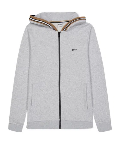 Hugo Boss Minimalist And Versatile Longsleeve Coat In Gray