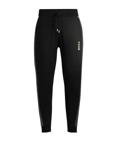 Hugo Boss Minimalist Cuffed Sports Pants In Black