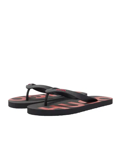 Hugo Boss Minimalist Flip-flops In Black