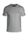 Hugo Boss Cotton-blend Pyjama T-shirt With Embroidered Logo In Medium Gray