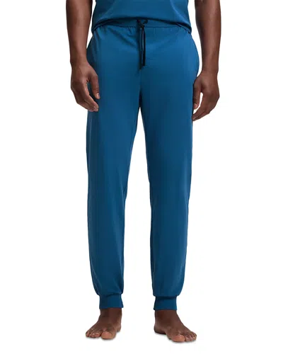 Hugo Boss Mix & Match Drawstring Logo Sweatpants In Blue