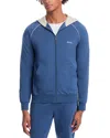 Hugo Boss Boss Mix And Match Full Zip Hoodie Blue In Medium Blue
