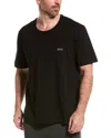 Hugo Boss Slim-fit T-shirt With Popcorn Stripe Fabric In Black