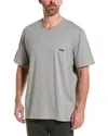 Hugo Boss T-shirt With Round Neck And Short Sleeves In Grey