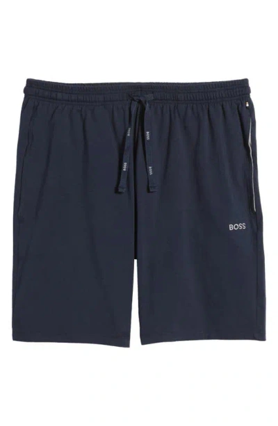 Hugo Boss Mix Match Pyjama Shorts In Dark Blue