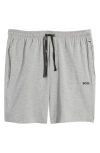 Hugo Boss Stretch-cotton Regular-fit Shorts With Logo Detail In Medium Grey