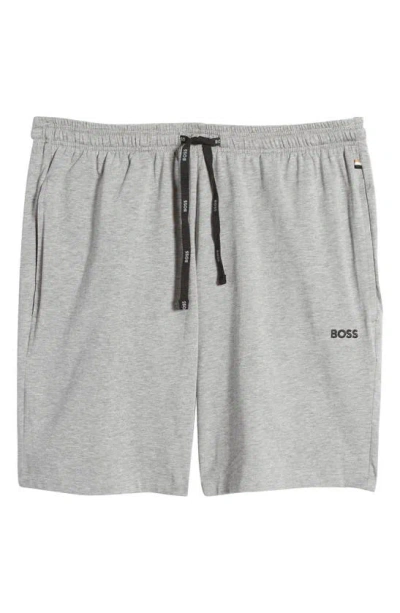 Hugo Boss Mix Match Pyjama Shorts In Medium Grey