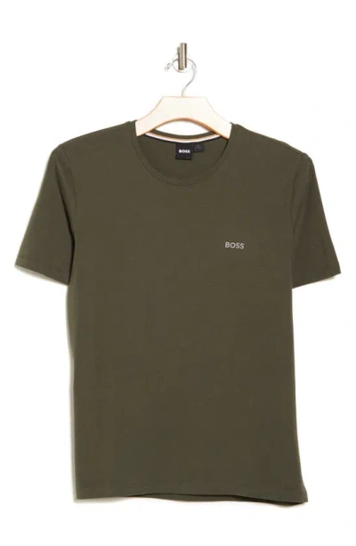 Hugo Boss Mix Match Stretch Cotton Pajama T-shirt In Dark Green