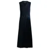 Hugo Boss Boss Farara Mixed Media Sleeveless Pleated Dress In Blue