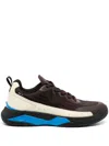 Hugo Boss Mixed-material Trainers In Brown