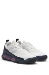 Hugo Boss Mixed-material Trainers With Anti-slip Sole In White