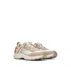 Hugo Boss Mixed-material Trainers With Decorative Reflective Effects In Beige