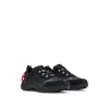 Hugo Boss Mixed-material Trainers With Decorative Reflective Effects In Black