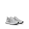 HUGO BOSS MIXED-MATERIAL TRAINERS WITH MESH DETAILS AND BRANDING