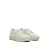 Hugo Boss Mixed-material Trainers With Suede And Honeycomb Ripstop In Beige