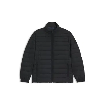 Hugo Boss Mixed-quilting Jacket With Water-repellent Finish In Blue