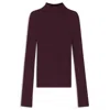 Hugo Boss Mixed-ribbing Sweater In Virgin Wool In Purple
