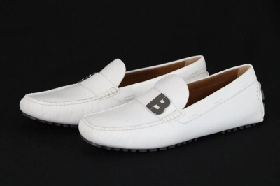 Pre-owned Hugo Boss Mocassins, Mod. Driver_mocc_ltlg, Size 42, Uk 8, Us 9, Made In Italy In White