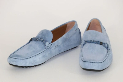 Pre-owned Hugo Boss Mocassins, Mod. Driver_mocc_sdbd, Size 42, Uk 8, Us 9, Made In Italy In Blue