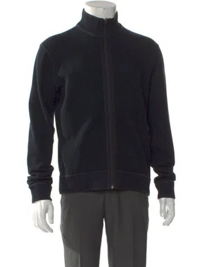 Pre-owned Hugo Boss Mock Neck Long Sleeve Sweatshirt In Black
