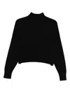 Hugo Boss Mock-neck Sweater In Black
