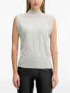 Hugo Boss Mock-neck Sweater In Gray
