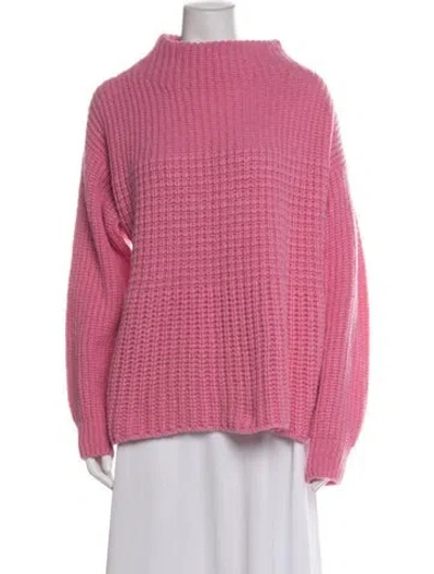 Pre-owned Hugo Boss Mock Neck Sweater In Pink