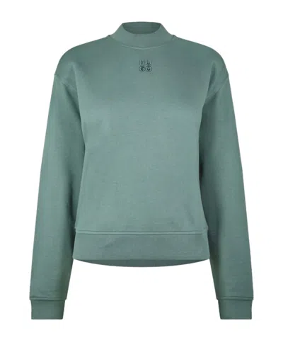 Hugo Boss Mock-neck Sweatshirt In Red