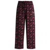 Hugo Boss Modal-blend Jersey Pajama Bottoms With Repeat Heart Print In Red