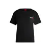 Hugo Boss Modal-blend Pyjama T-shirt With Seasonal Logo Print In Black