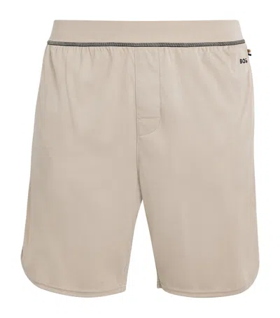Hugo Boss Modal-blend Ultra Shorts In Beige
