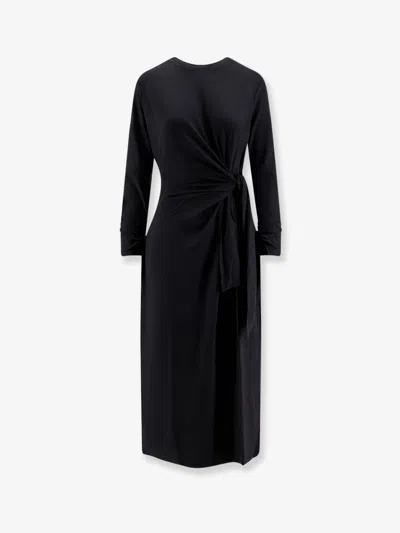 Hugo Boss Modal Long Dress In Black