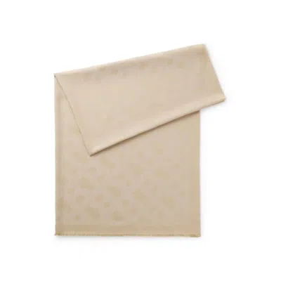 Hugo Boss Modal-wool Scarf With Monograms In Brown