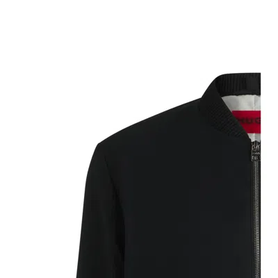 Hugo Boss Modern-fit Blazer In Wrinkle-resistant Seersucker In Black