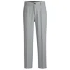 Hugo Boss Modern-fit Trousers In Stretch Twill With Front Crease In Grey