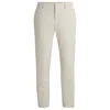 Hugo Boss Modern-fit Trousers In Wrinkle-resistant Performance-stretch Fabric In White