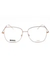 Hugo Boss Modern Rectangular Eyeglasses For Women In Gold