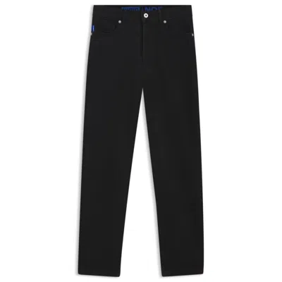 HUGO BOSS MOM-FIT JEANS IN BLACK RINSE-WASH DENIM